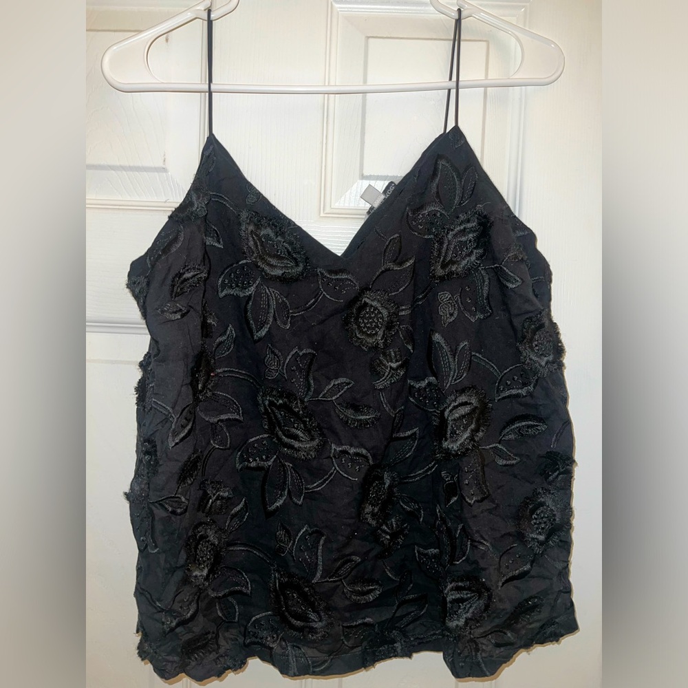 BlackOphelia Rose Blouse. Roses embroidered. Size M